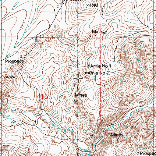 Topographic Map of Amie Number Two, ID