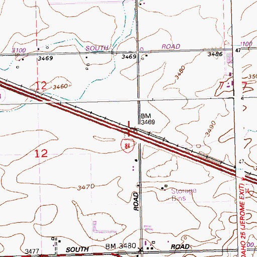 Topographic Map of Appleton, ID