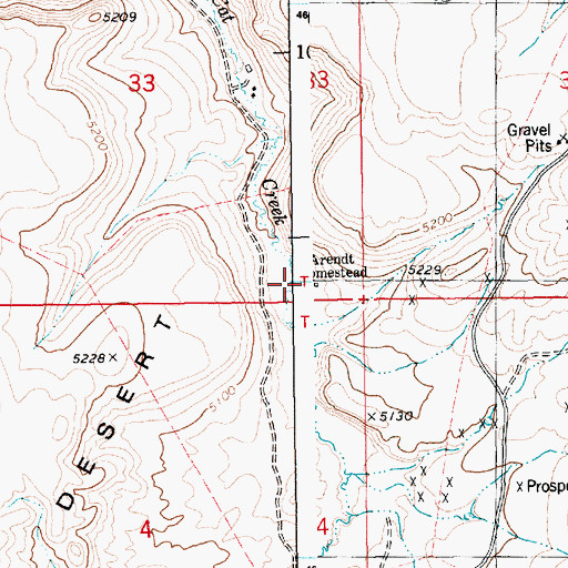 Topographic Map of Arendt Homestead, ID