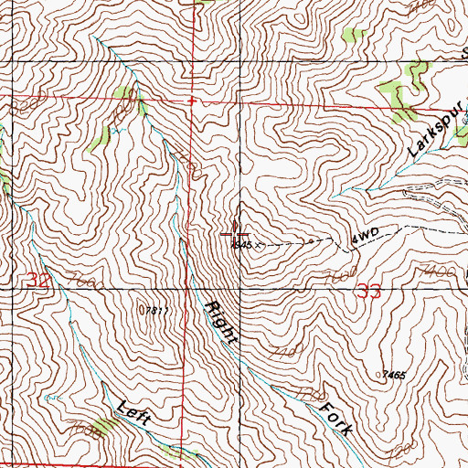 Topographic Map of Bear Creek Summit, ID