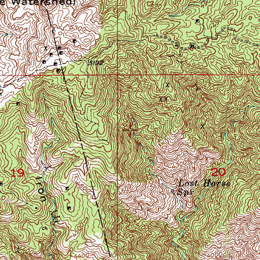 Topographic Map of Mercer Tunnel Spring, AZ