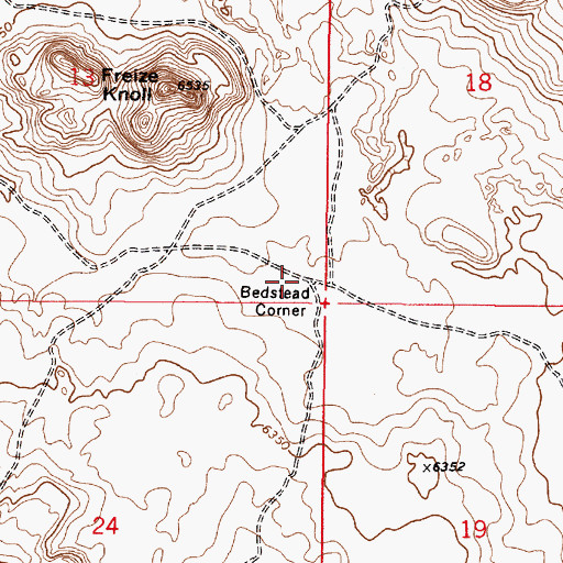 Topographic Map of Bedstead Corner, ID