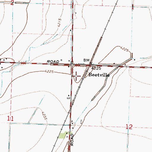 Topographic Map of Beetville, ID