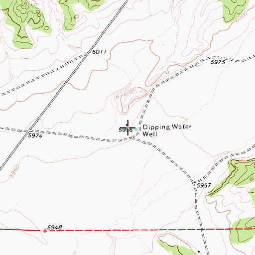 Topographic Map of Dipping Water Well, AZ