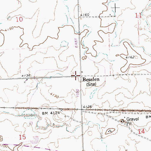 Topographic Map of Besslen, ID