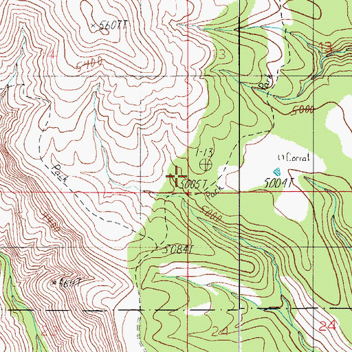 Topographic Map of Mesa Tank, AZ