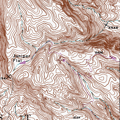 Topographic Map of Mexican Tank, AZ