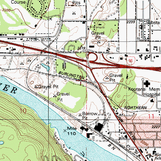 Topographic Map of Blackwell, ID