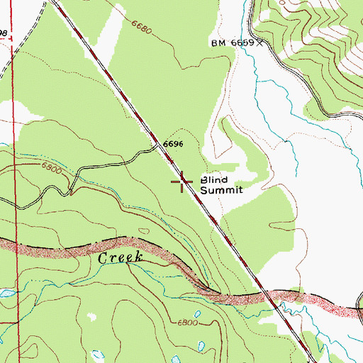 Topographic Map of Blind Summit, ID