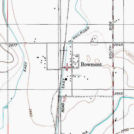 Topographic Map of Bowmont, ID