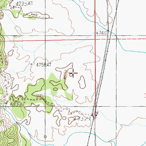 Topographic Map of Cabarton, ID