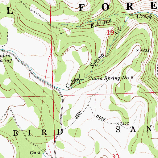 Topographic Map of Cabin Spring Number Two, ID