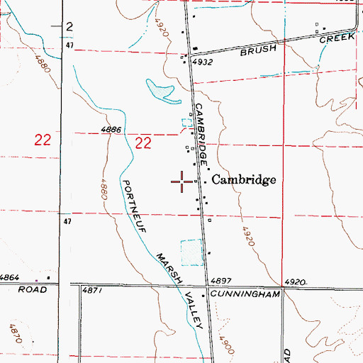 Topographic Map of Cambridge, ID