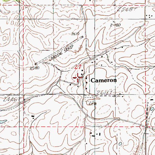 Topographic Map of Cameron, ID
