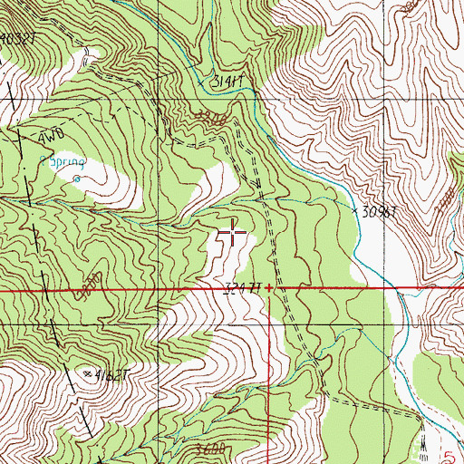 Topographic Map of Middle Trap Spring, AZ