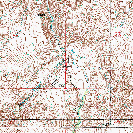 Topographic Map of Carothers Place (historical), ID