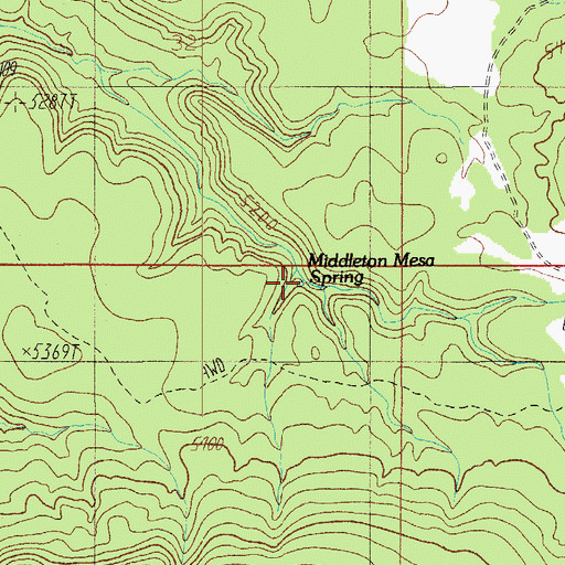 Topographic Map of Middleton Mesa Spring, AZ