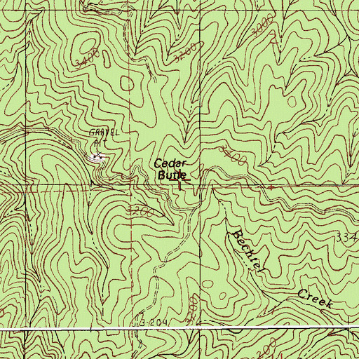 Topographic Map of Cedar Butte, ID