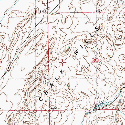Topographic Map of Chalk Hills, ID