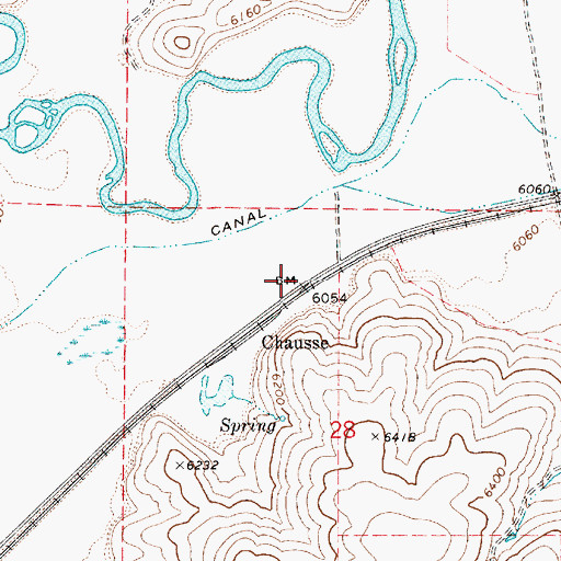 Topographic Map of Chausse, ID