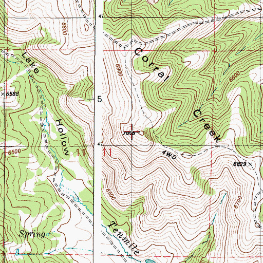 Topographic Map of Chesterfield Range, ID