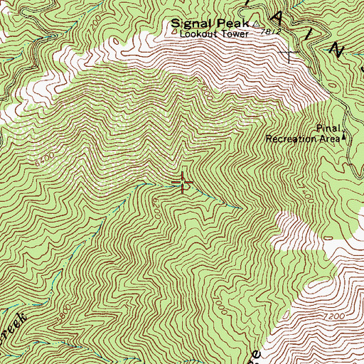 Topographic Map of Mill Creek Spring, AZ
