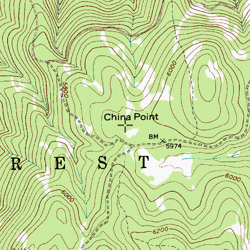 Topographic Map of China Point, ID