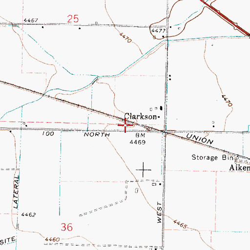 Topographic Map of Clarkson, ID