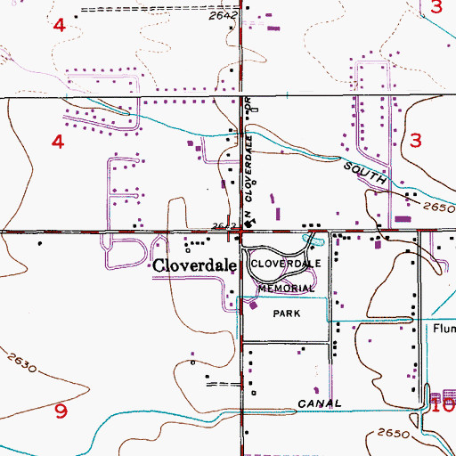 Topographic Map of Cloverdale, ID