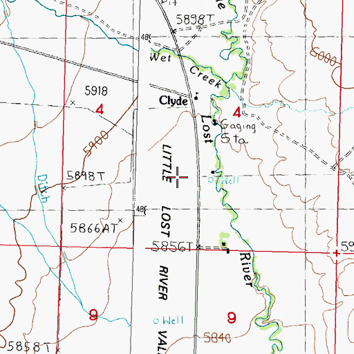 Topographic Map of Clyde, ID