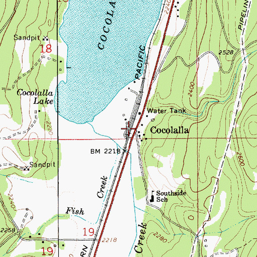 Topographic Map of Cocolalla, ID
