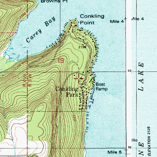 Topographic Map of Conkling Park, ID