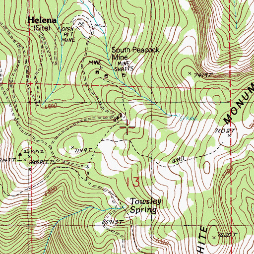 Topographic Map of Copper Creek, ID