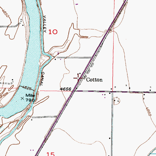 Topographic Map of Cotton, ID
