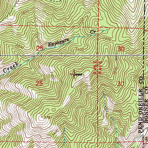 Topographic Map of Cuban Hill, ID