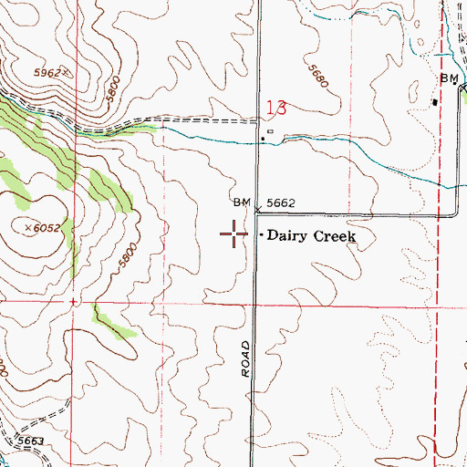 Topographic Map of Dairy Creek, ID