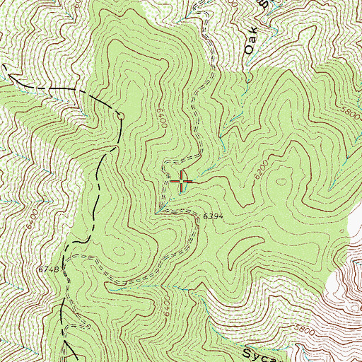 Topographic Map of Mount Ord Trough Spring, AZ