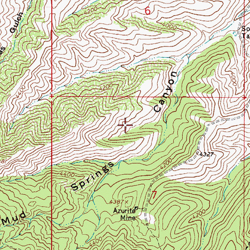 Topographic Map of Mud Spring, AZ