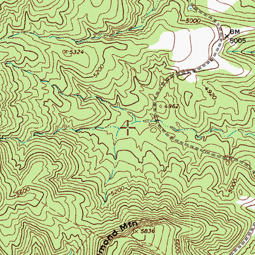 Topographic Map of Mud Spring, AZ