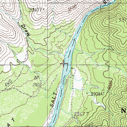 Topographic Map of Mud Springs Draw, AZ