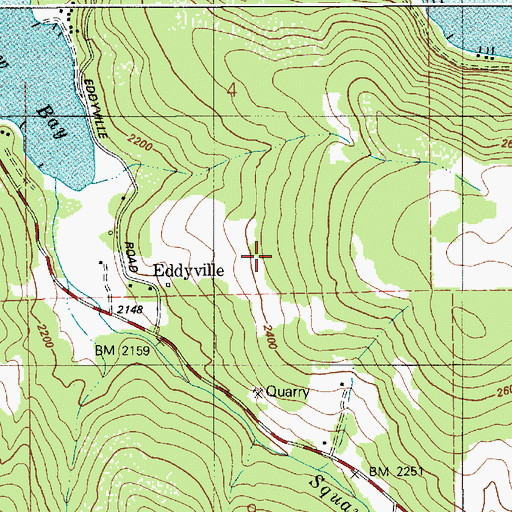Topographic Map of Eddyville, ID