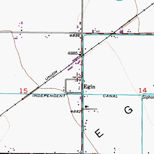 Topographic Map of Egin, ID