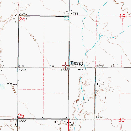 Topographic Map of Egypt, ID