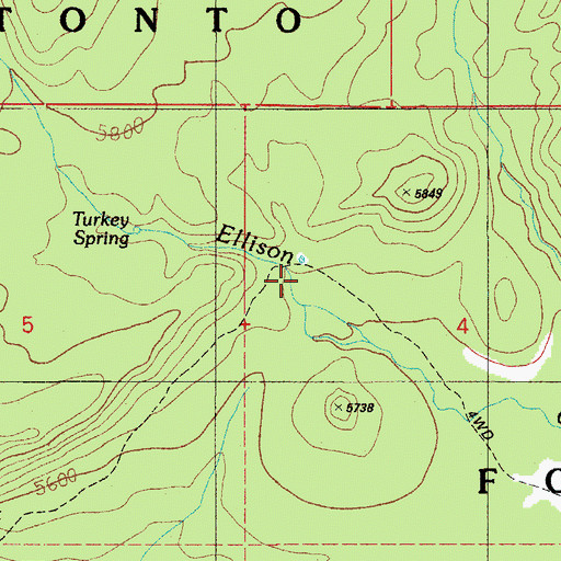 Topographic Map of Mud Tank, AZ