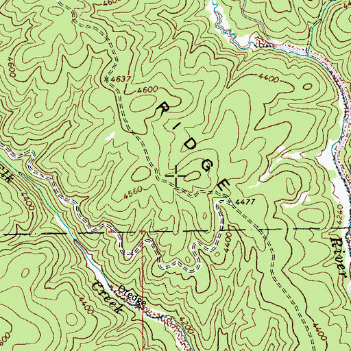 Topographic Map of Ericson Ridge, ID