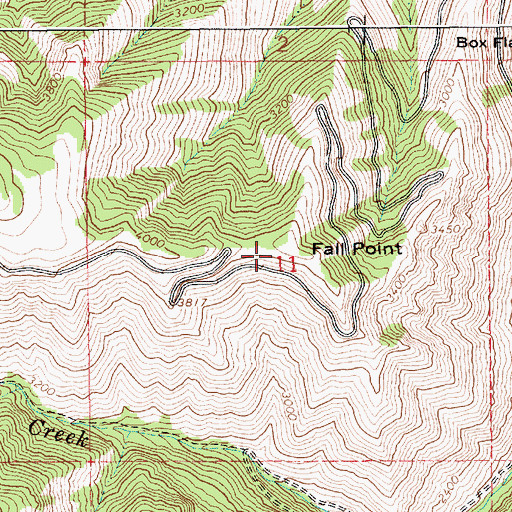 Topographic Map of Fall Point, ID