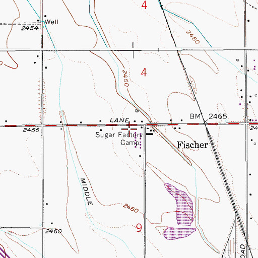 Topographic Map of Fischer, ID
