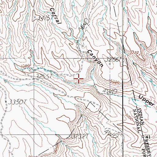 Topographic Map of Natural Well, AZ
