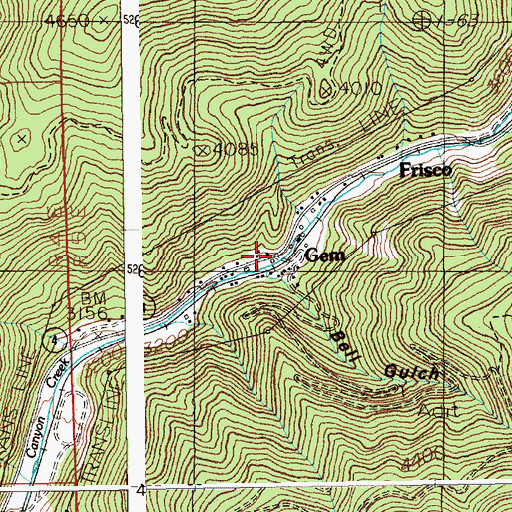 Topographic Map of Gem, ID