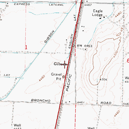 Topographic Map of Gibson, ID